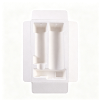 Plateau intérieur en pulpe moulée sur mesure, support en pulpe de papier blanc pour emballage de boîtes cadeaux, idéal pour contenir des tubes cosmétiques et des articles cylindriques