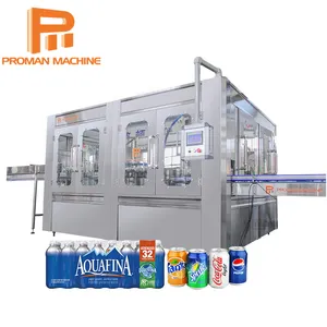 2024 automatique 3in1 remplissage capsulage alcalin minéral eau potable jus embouteillage boisson bouteille Machine à emballer