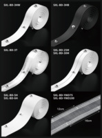 Rail de rideau en aluminium silencieux et écologique, design ondulé en forme de S, avec une visibilité élevée, produit vert, rail de rideau incurvé