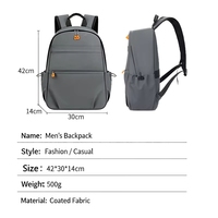 Mochila Ligera de Nailon con Cierre de Contraste, Bolsillo Lateral para Botella de Agua, para Computadora de 15.6 Pulgadas, Personalizable OEM para Viajes de Negocios