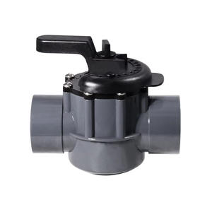 Pentair 263028 Durable Three Port Plastic Diverter Valve for IntelliFlo WhisperFlo <b>Pool</b> <b>Accessories</b> 2" PVC Pipe Grey Black Stock - Product Image 1