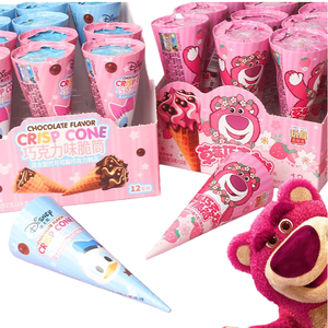 Cono Crujiente de Oso de Fresa Más Vendido, 16 g, Caja con Sabor a Chocolate Dulce - Product Image 1