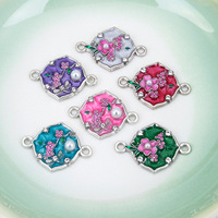 Gelang Gaya Kerudung Bunga Berhiaskan Mutiara dan Rhinestone DIY untuk Wanita; Model Alloy DWY-456cross-border