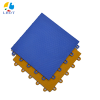 Système de carreaux de sol d'intérieur multi-sport portable à emboîtement de terrain de pickleball modulaire fait de basket-ball en plastique PP FIBA