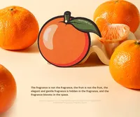 Offre Spéciale – Adorable Désodorisant Voiture Motif Pastèque Pêche Orange – Ornement Parfumé en Papier Écologique pour Véhicule