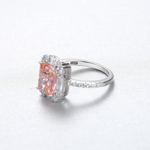 CZCITYラボグロウンジェムストーンジルコンガールブリングプロミス925スターリングシルバーハイカーボンダイヤモンドリング - Product Image 6