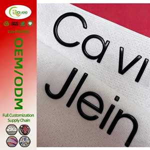 ป้ายเสื้อผ้าแบบรีดร้อน ป้ายปักนูน ป้ายโลโก้แบรนด์ตามสั่ง ขายส่ง สำหรับเสื้อยืด - Product Image 1