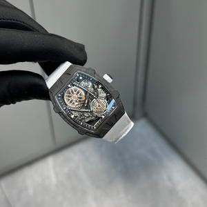 Boîtier léger en fibre de carbone, montre mécanique automatique pour homme, tourbillon squelette, mouvement, alliage de titane de haute qualité - Product Image 2