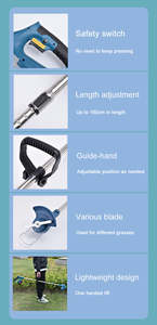 Débroussailleuse électrique sans fil 21V pour bricolage et usage industriel, largeur de coupe 141cm, puissance 1380W, personnalisable, support OEM ODM - Product Image 4