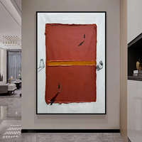 Peinture à l'huile abstraite moderne sur toile, portrait texturé épais peint à la main, décoration murale pour salon et maison