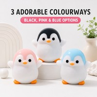 Jouet sensoriel anti-stress en TPR souple en forme de pingouin à remontée lente pour bureau et cadeaux de fête