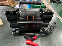 Compresseur d'air robuste 300L/MIN Gonfleur de pneu Moniteur de pression des pneus Jauge numérique double cylindre 12V DC Pompe rapide pour 4x4
