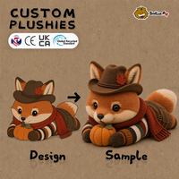 Peluche Renard Personnalisée en Promotion – Jouet Décoratif Citrouille d'Automne et Feuille d'Érable pour Soulagement du Stress – Idéal Cadeau