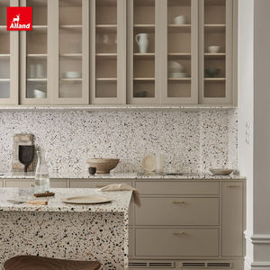 Gabinete de Cocina Modular Moderno y Ecológico AllandCabinet con Revestimiento de Vidrio para Vino, Precio de Fábrica para <span class=keywords><strong>Apartamentos</strong></span> - Product Image 1