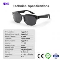 Lunettes Intelligentes de Traduction IA en Gros, Type C, Contrôle Tactile, Son Stéréo Bilatéral, Lunettes de Soleil pour Voyages d'Affaires