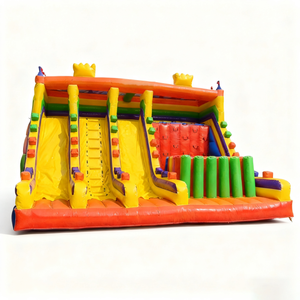 Mur d'escalade gonflable 3-en-1 de qualité commerciale, respectueux de l'environnement, avec toboggan et labyrinthe, pour <span class=keywords><strong>parc</strong></span> d'attractions extérieur et intérieur - Product Image 4