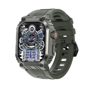 Montre connectée Drioshipping LG101 avec écran de 1,83 pouce, appels Bluetooth, batterie de 410 mAh, étanche IP68, fréquence cardiaque, sports de plein air, pour hommes - Product Image 4