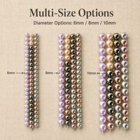 Perles de verre de 3 à 16 mm, gamme complète, fournisseur unique, perles rondes en vrac pour la fabrication de colliers, bracelets et bijoux