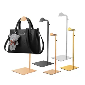 De gros sac stand or-Présentoir de sacs à main, personnalisable, en métal, pour magasin, 1 pièce
