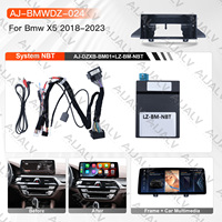 Kit d'écran central 12,3 pouces LHD RHD avec cadre, système de navigation GPS Android et lecteur DVD pour BMW Série 5 (2018-2023)
