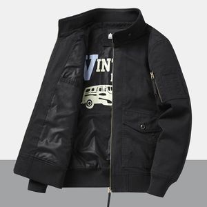 Logo personnalisé printemps automne 100% coton col montant multi-poches manteau utilitaire coupe décontractée vêtements de travail <span class=keywords><strong>veste</strong></span> de terrain pour hommes - Product Image 3