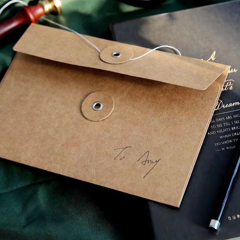 Kraft envelope with string