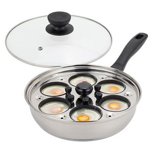 Cuiseur vapeur à oeufs à fond <span class=keywords><strong>plat</strong></span> en acier inoxydable 304 transfrontalier quatre trous cuisine domestique cuisinière à Induction cuisinière à gaz poêles à frire - Product Image 4