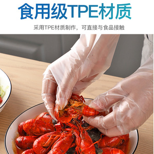 Tpe Disposable Gloves S/M/L 100 Pcs Food Grade Thickened Waterproof Oil Resistant Kitchen Catering Use - Product Image 3