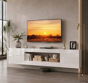 Mueble Flotante <span class=keywords><strong>para</strong></span> TV de 70 Pulgadas, Consola Multimedia de Pared <span class=keywords><strong>para</strong></span> TV de 60 y 65 Pulgadas, Mueble de Almacenamiento Moderno <span class=keywords><strong>para</strong></span> Sala de Estar, MOQ 100 Unidades - Product Image 1