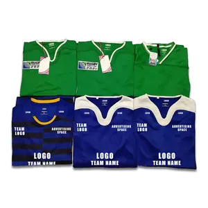 Maglia da Rugby traspirante da uomo in maglia sublimata da Football americano con Design personalizzato alla moda