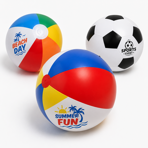Pelota de Playa Publicitaria con Logotipo de Empresa, Pelota de Playa Inflable de PVC Personalizada, Marca de Bebidas, Juguete para Campañas de Verano, Pelota de Playa de PVC - Product Image 1