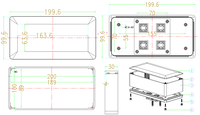 Boîtier mural en aluminium, boîtes de jonction en aluminium, boîtier d'amplificateur en aluminium, boîtier d'instrument industriel DIY 200*100*30mm