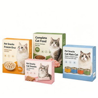 Boîte d'emballage personnalisée pour friandises pour animaux de compagnie, boîte en carton rigide pour les collations pour chiens et chats, fournisseur d'emballages imprimés OEM avec étiquette privée