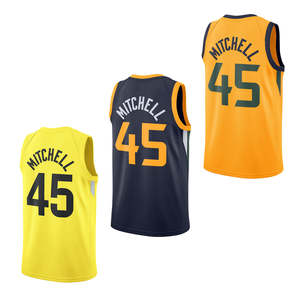 Unisex Utah # Camiseta de Baloncesto Transpirable de Verano Edición Ciudad Clásica de Donovan Mitchell 45 - Bordada con Logotipos Cosidos - Product Image 4