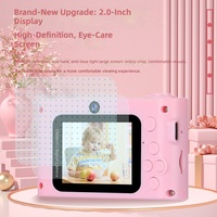 Kamera Digital Anak-anak untuk Mengambil Foto, Mainan Gaming untuk Anak Laki-laki dan Perempuan, Hadiah, Kamera HD Ganda Depan-Belakang, Layar 2 Inci, ABS