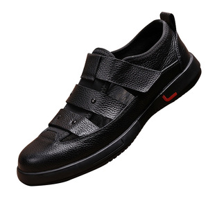 Men's Genuine Leather Flat <b>Sandals</b> <b>Closed</b> <b>Toe</b> Rubber Outsole Breathable Casual Outdoor Shoes - Product Image 4