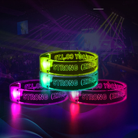 Bracelet personnalisé LED en acrylique, nouveau produit verni personnalisé, lumineux, pour bricolage
