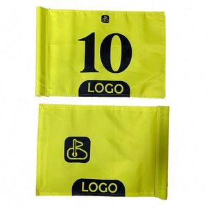 Drapeaux de mini-golf en polyester pour l'extérieur avec logo personnalisé - Product Image 1
