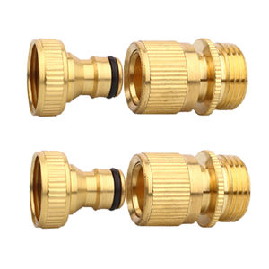 YOD Mini connecteur rapide en laiton personnalisé 3/4 pouce GHT Adaptateur mâle pour <span class=keywords><strong>robinet</strong></span> de jardin <span class=keywords><strong>Tuyau</strong></span> d'<span class=keywords><strong>arrosage</strong></span> Systèmes d'irrigation - Product Image 1