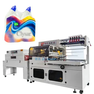 Automatic Shrink Wrapping Machine Laundry Detergent Bottle Tunnel Thermal Shrink Packing Machine With Plastic Film