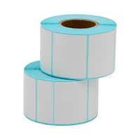 Etiquetas Térmicas en Rollo, Resistentes al Agua, en Blanco, para Impresión Directa, Etiquetas de Código de Barras, 70*40mm, Venta al Por Mayor de Fábrica