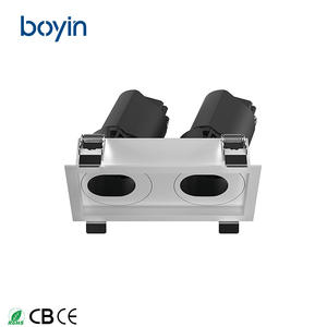 Nouveau <span class=keywords><strong>spot</strong></span> encastré LED double tête <span class=keywords><strong>12</strong></span> watts, <span class=keywords><strong>spot</strong></span> encastré au plafond, <span class=keywords><strong>spot</strong></span> LED en métal 220 <span class=keywords><strong>volts</strong></span>, sans bordure, simple, carré, 2026 - Product Image 1