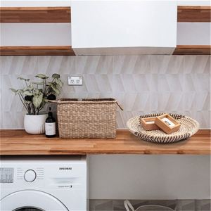 Idée de décoration pour grande <span class=keywords><strong>maison</strong></span> <span class=keywords><strong>Monde</strong></span> global Décor jonc de mer Assiettes murales <span class=keywords><strong>Chambre</strong></span> fille adulte Déco Bleu et vert Côtier - Product Image 4