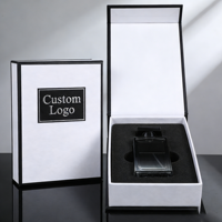 Boîtes cadeaux de parfum en papier artistique biodégradable blanc 1200G avec logo estampé à l'or, taille personnalisée, vente en gros, avec insert en EVA
