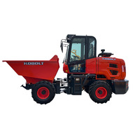 Penjualan terlaris 1.7cbm ember kapasitas 3 Ton 5 Ton roda Mini Loader FWD30 FWD50 hidrolik Tipping Mini Dumper