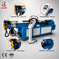 Cintreuse automatique de tubes carrés DW75CNC, hydraulique, contrôlée par servo 3D, pour acier au carbone, machine de cintrage haute précision