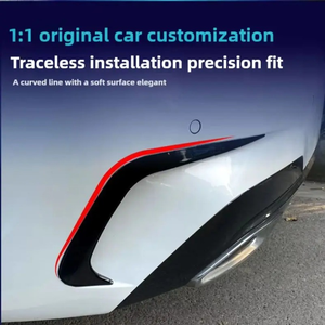 Para <span class=keywords><strong>BMW</strong></span> Serie 3 G20 G28 <span class=keywords><strong>M</strong></span> <span class=keywords><strong>Sport</strong></span> 318i 320i 330i 2019-2022, cubierta embellecedora de salida de aire lateral del parachoques trasero, alerón divisor, adhesivo OLIVER - Product Image 3