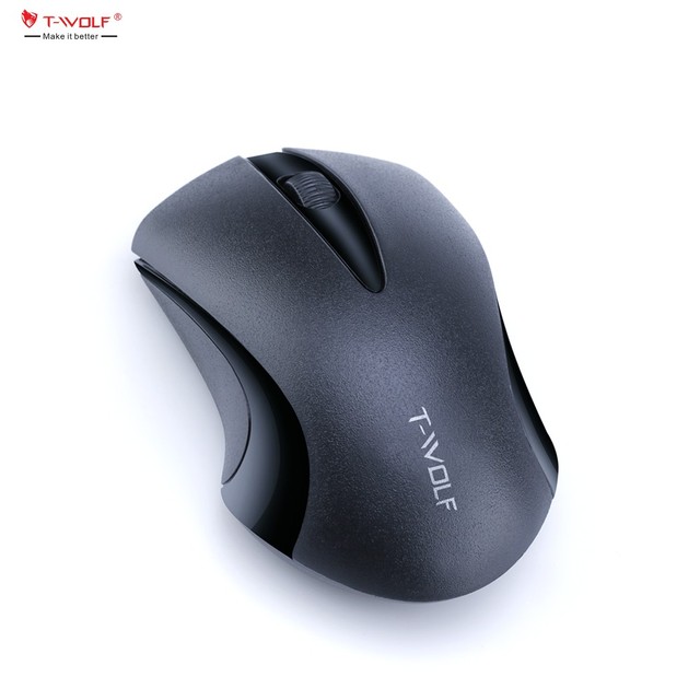 T-WOLF Q2 Wireless 2.4G Ergonomic Computer Mouse with USB Receiver Ultra-thin Silent Mouse Office Laptop Mouse
