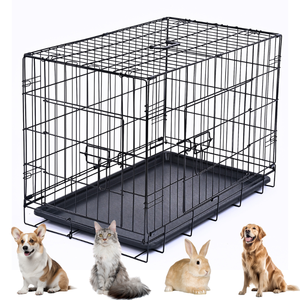 Ventes directes d'usine personnalisé grand fil carré pliant lapin <span class=keywords><strong>Cage</strong></span> <span class=keywords><strong>Cage</strong></span> pour animaux de compagnie <span class=keywords><strong>Cage</strong></span> à oiseaux avec plateau pliant chien <span class=keywords><strong>Cage</strong></span> - Product Image 1