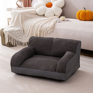 Neue umwelt freundliche Hundes chlafsofa Solid Pattern Stoff Teddy Schlaf matte für kleine mittelgroße Haustiere - Product Image 6